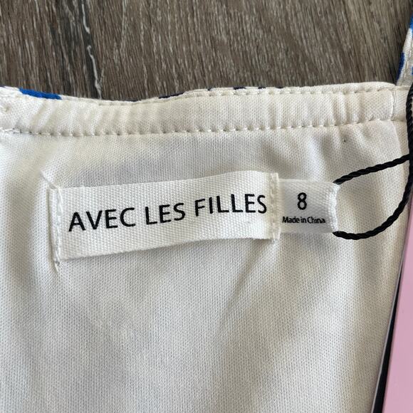 NWT Avec Les Filles Sweetheart Neck Stretch Cotton Mini Sundress - Size: 8 - Picture 5 of 12